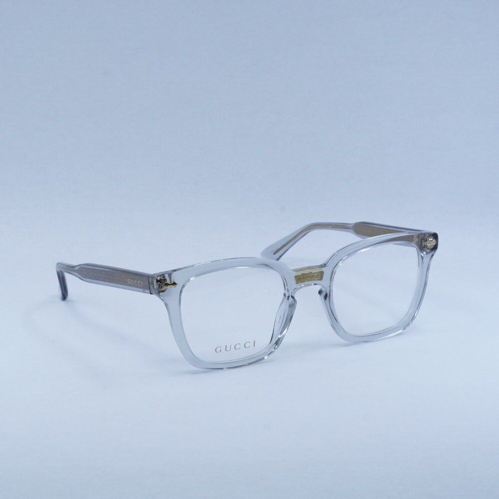 Gucci GG0184O 005 Eyeglasses Transparent Grey 50mm Square Frame - Picture 8 of 11